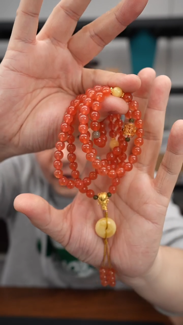未镶嵌手串南红玛瑙1226DJ177保山冰红手串