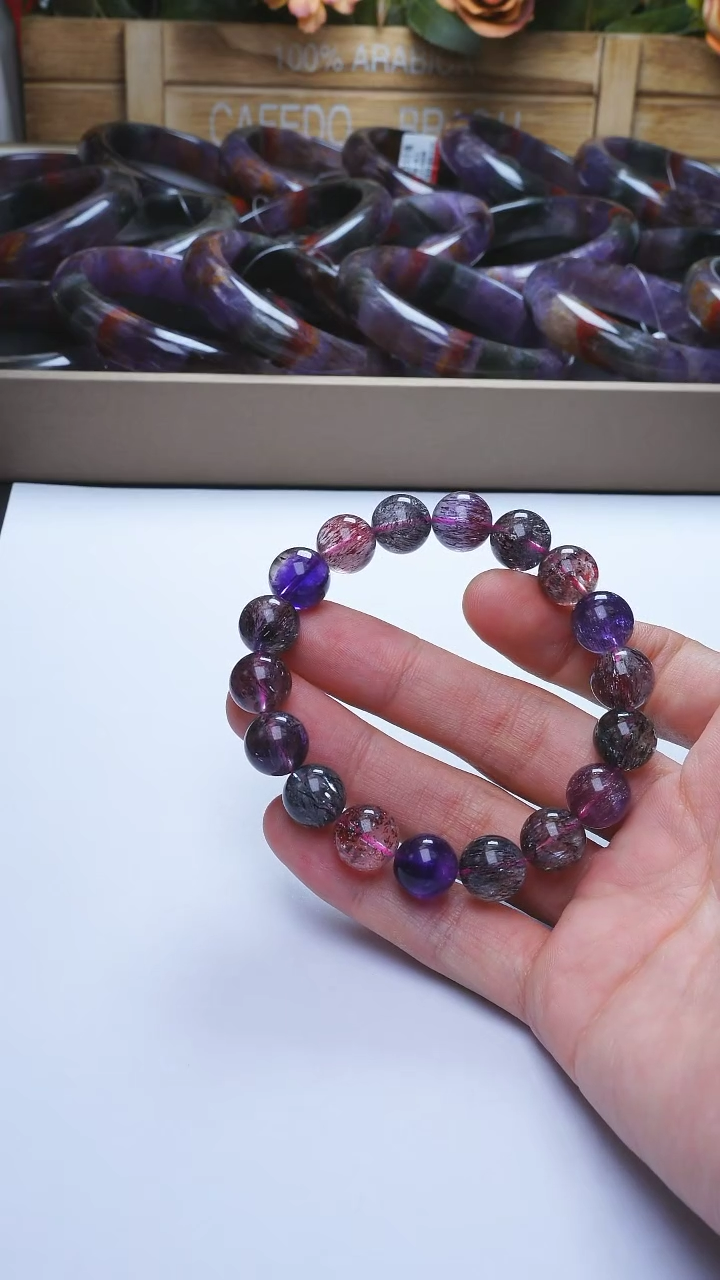 【闪购商品】水晶L011黑加仑超七单圈10m未镶嵌多样性发其一