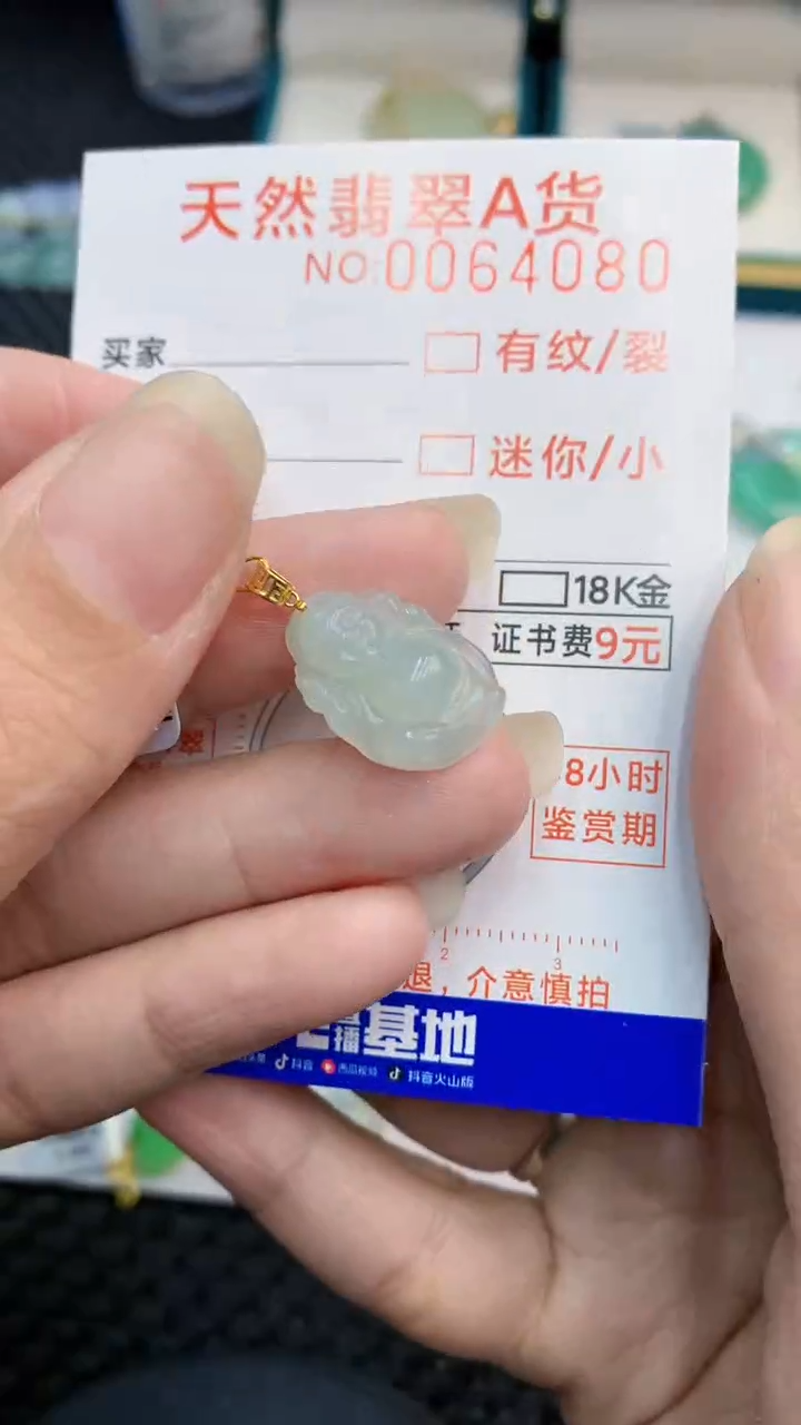 【闪购商品】翡翠颈饰18K金镶嵌            8