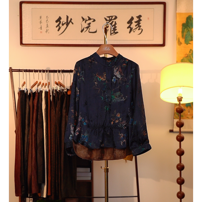 【云想陈先生-编篱出秋】中式重工香云纱衬衫4942