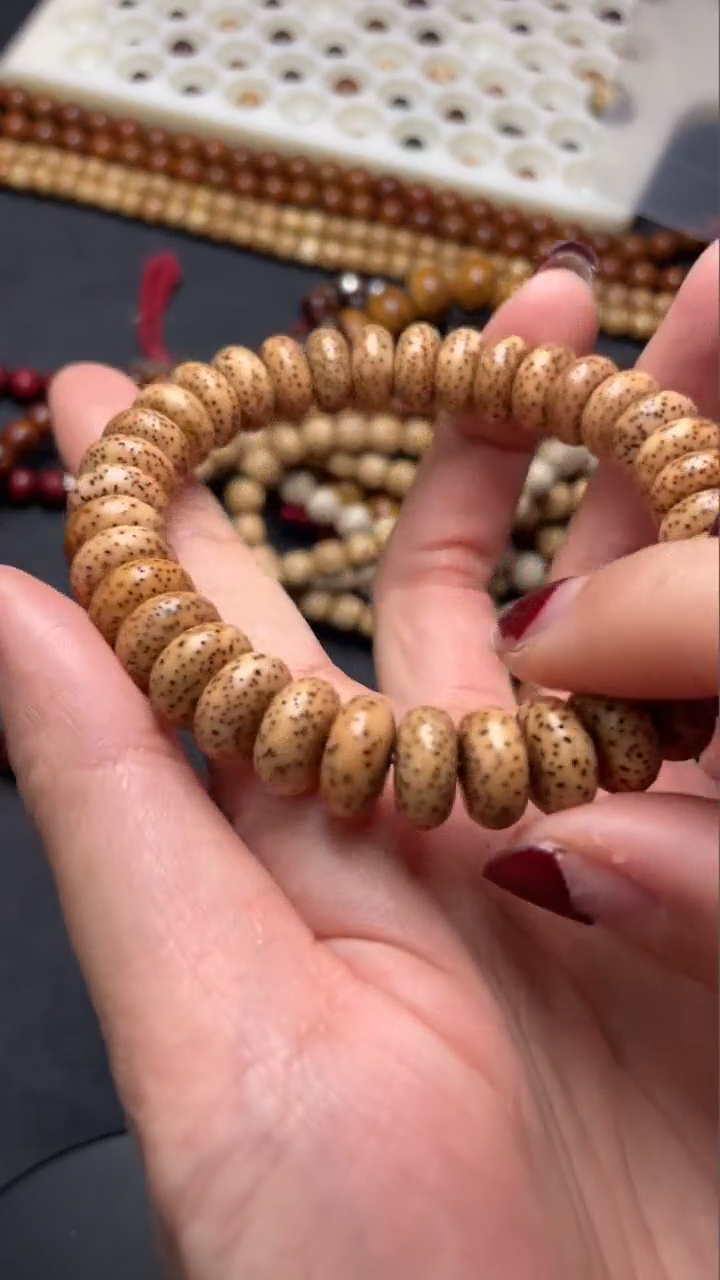 【闪购商品】星月菩提手串精工级浅珀药片12*6手串