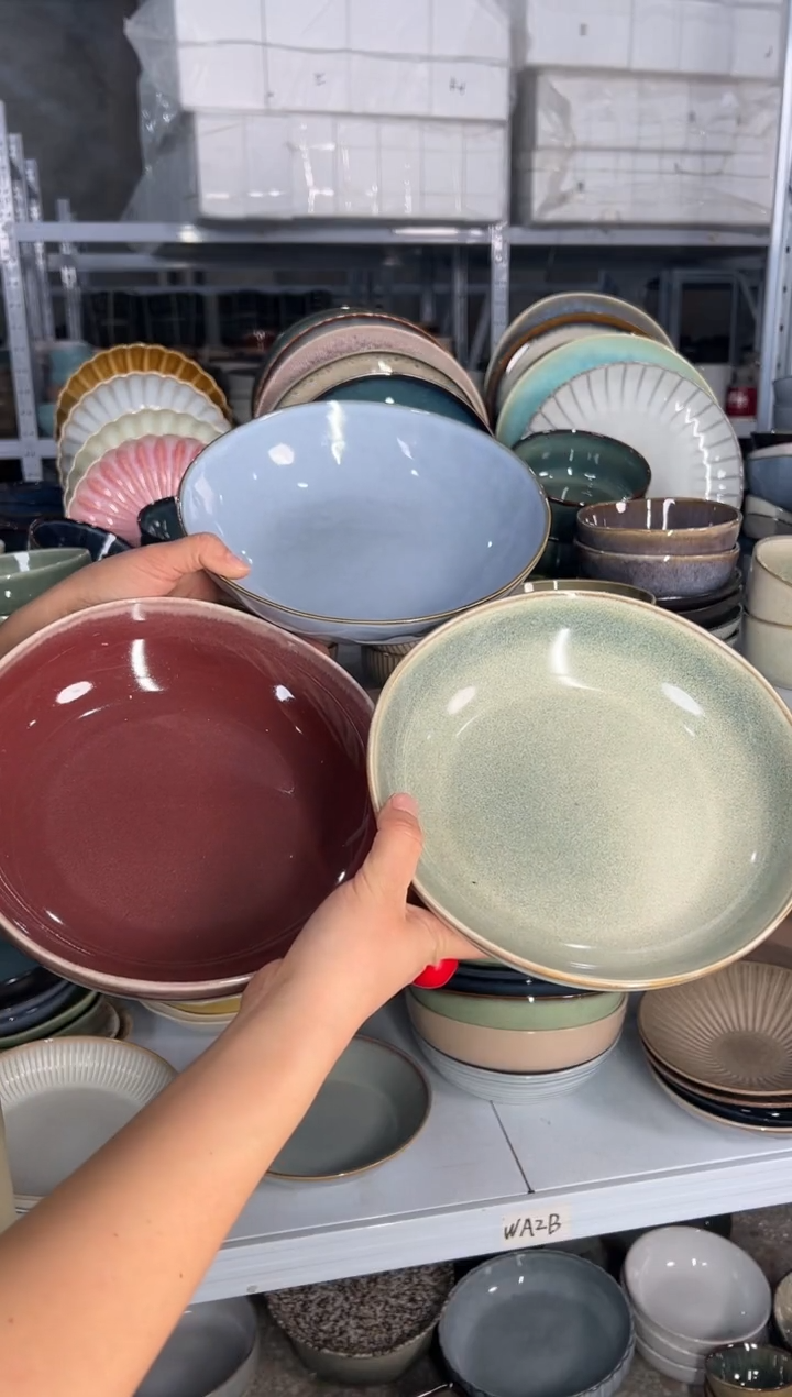 陶瓷外贸尾货瑕疵满20包邮X3 深盘组合