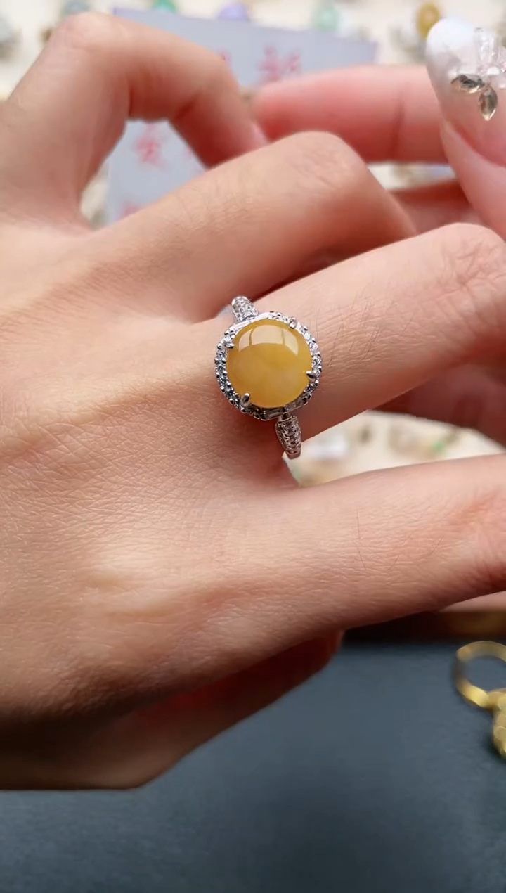 【闪购商品】翡翠戒指银S925镶嵌1111