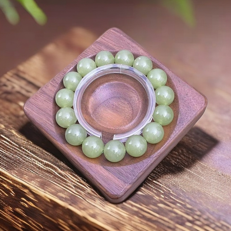 【仟禧珠宝】天然玉石 068 牛油果绿 14mm