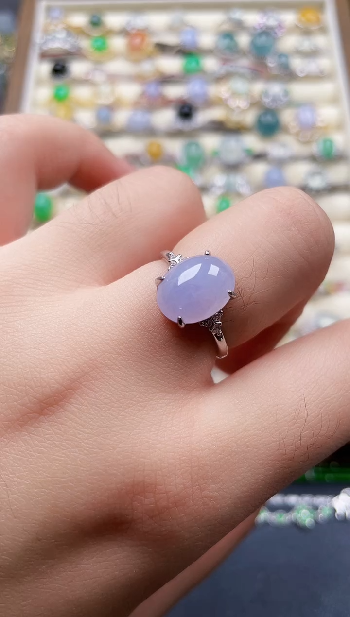 银S925镶嵌戒指翡翠125