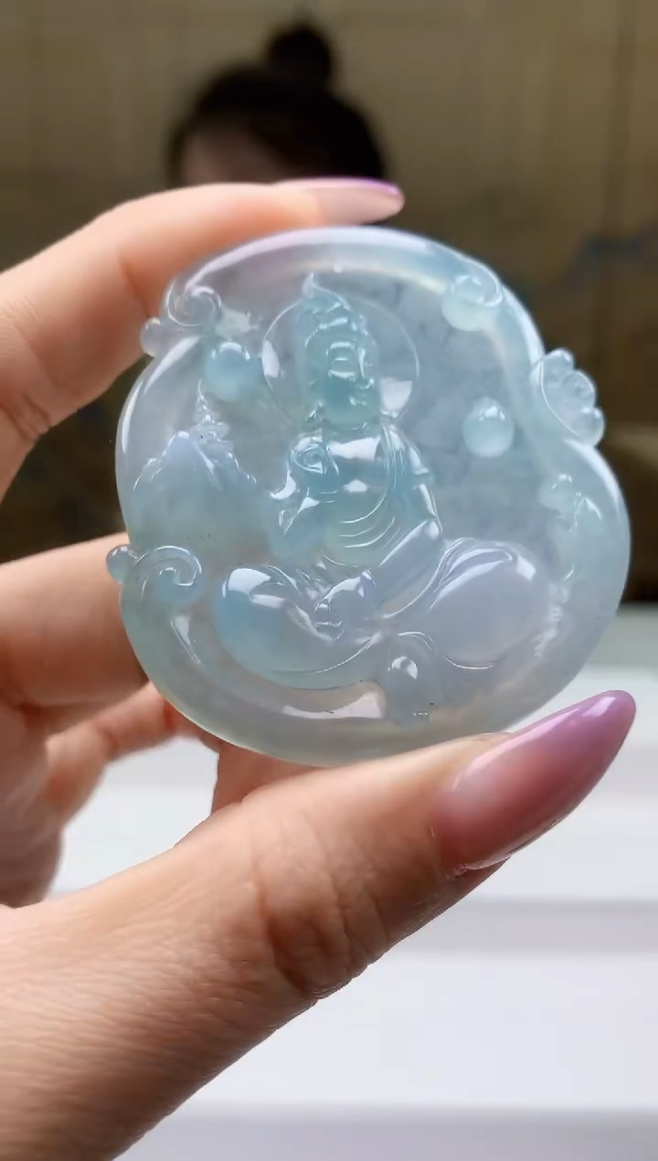 【闪购商品】定制翡翠未镶嵌5156ty-毛货挂件139