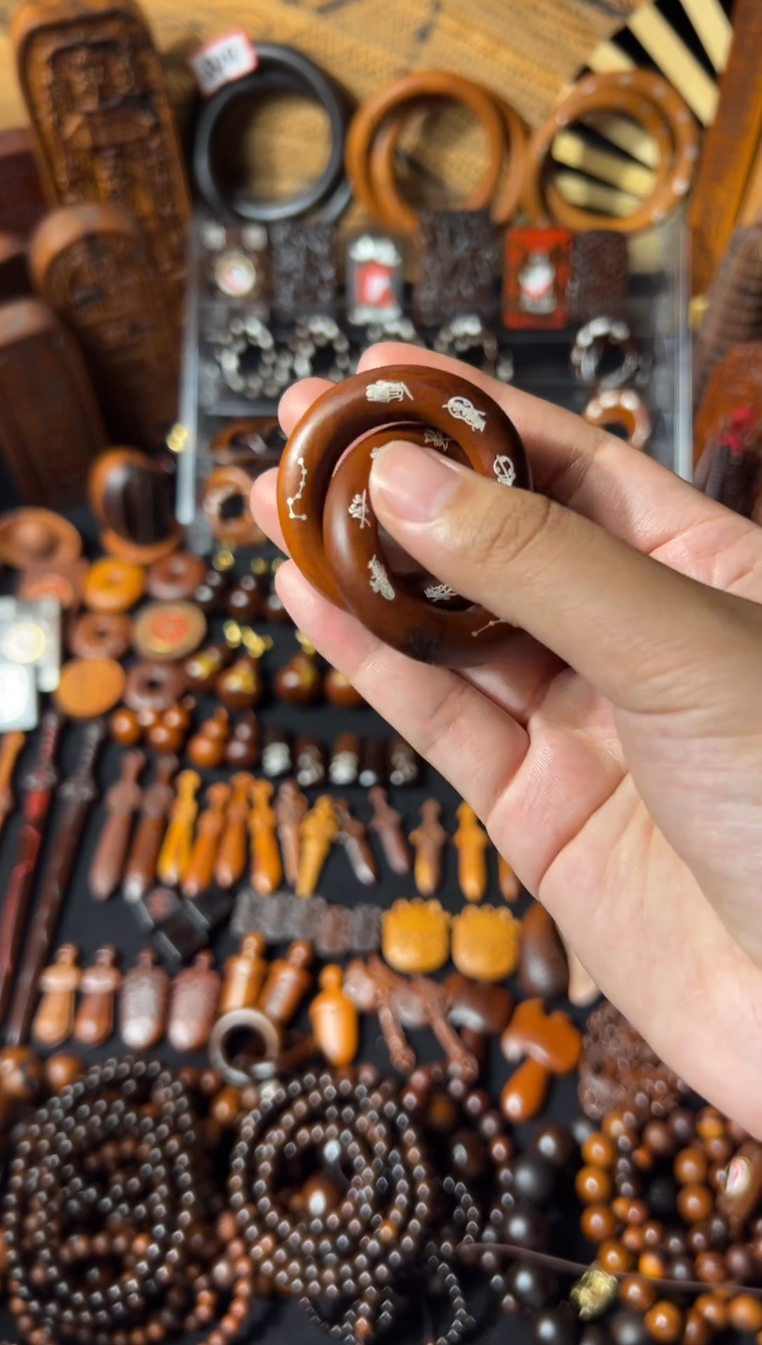 木雷击枣木 老料 镶银五雷五路 乾坤圈