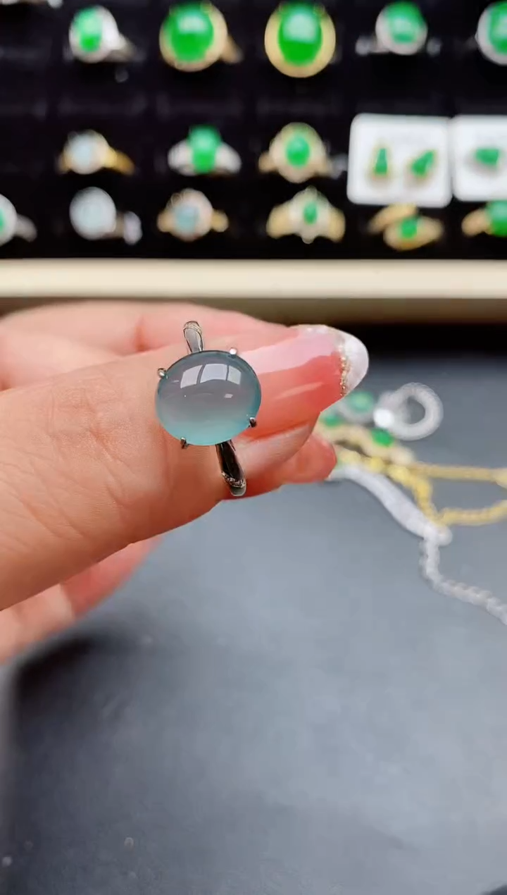 【闪购商品】翡翠戒指银S925镶嵌50805