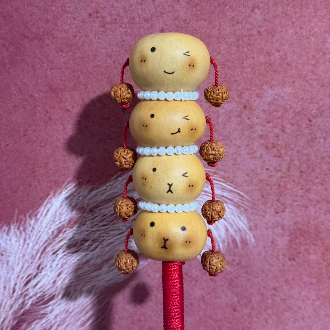 糖葫芦拨浪鼓（四个一串）天然葫芦