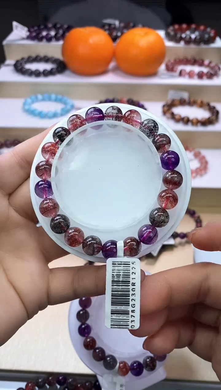 【闪购商品】水晶手链未镶嵌黑加仑超七9m+