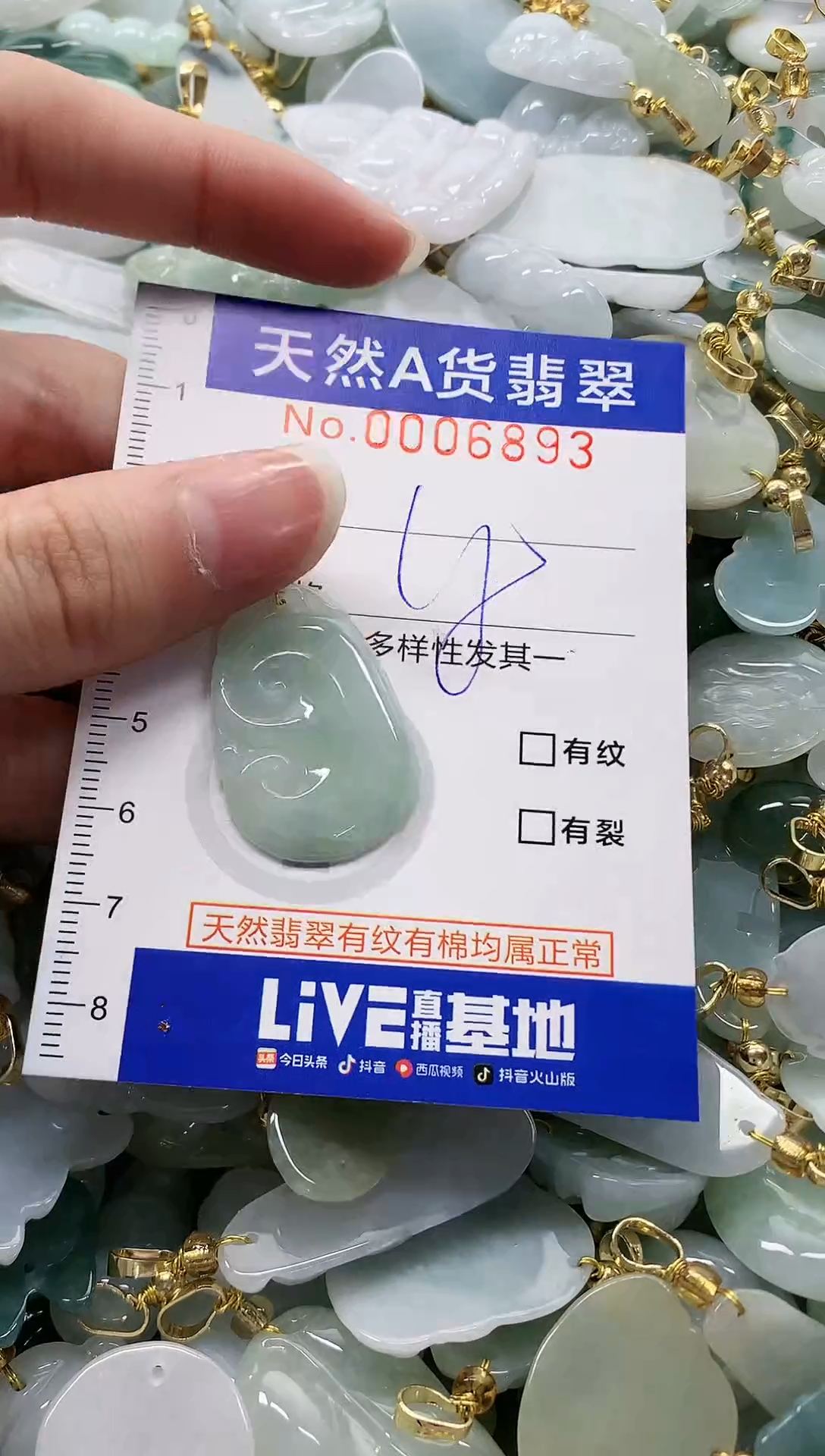 颈饰未镶嵌翡翠纯天然a货翡翠