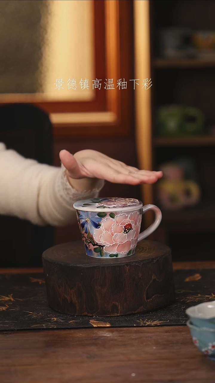 陶瓷 景德镇高温釉下手绘陶瓷