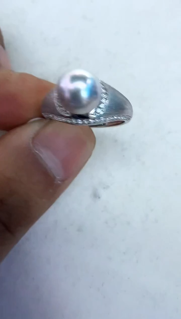 【闪购商品】海水珍珠戒指银S925镶嵌戒指