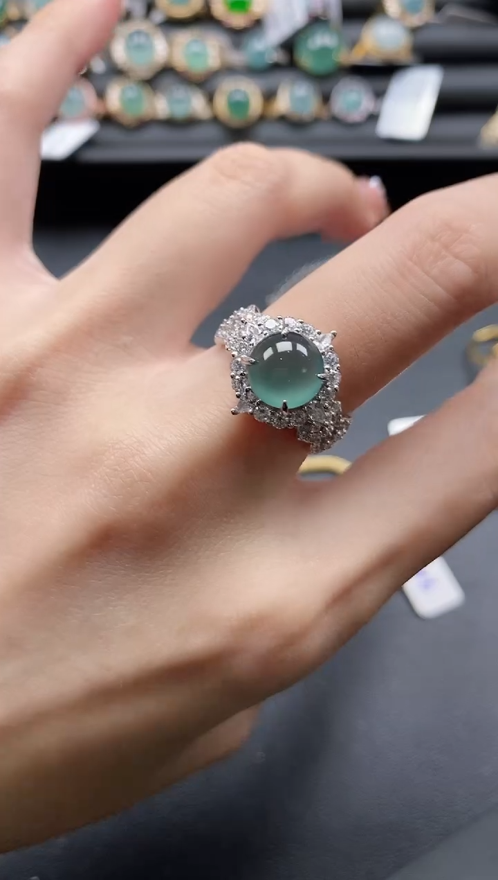 【闪购商品】翡翠戒指银S925镶嵌1111-