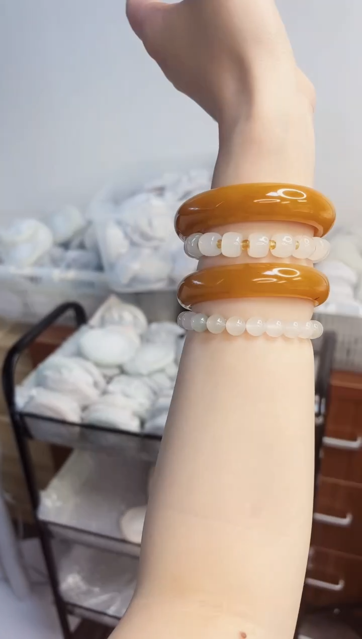 石英质玉手镯未镶嵌353-财气镯-圈口57