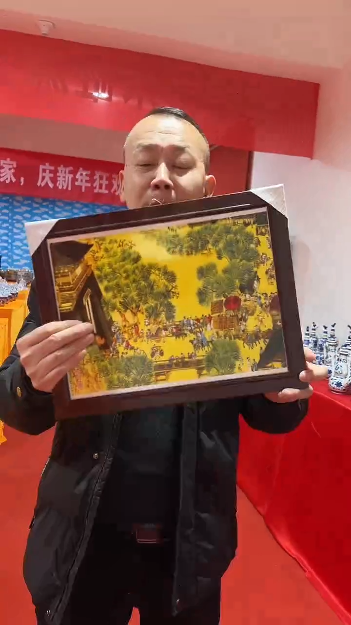 摆件陶景德镇清明上河图瓷板画