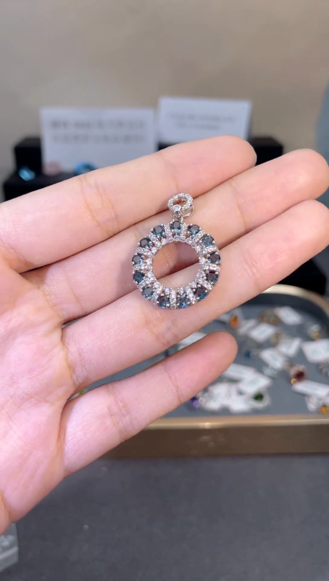 吊坠(不含链)银S925镶嵌托帕石天然宝石