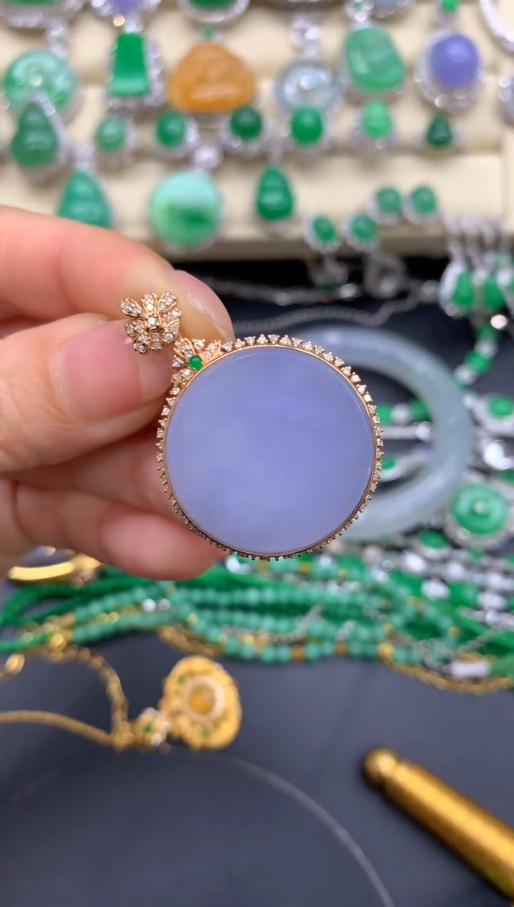 【闪购商品】翡翠颈饰18K金镶嵌418-中国好珍宝