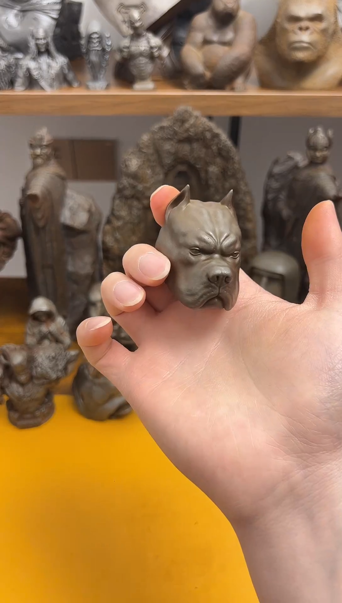 金属实心铁艺---狗头