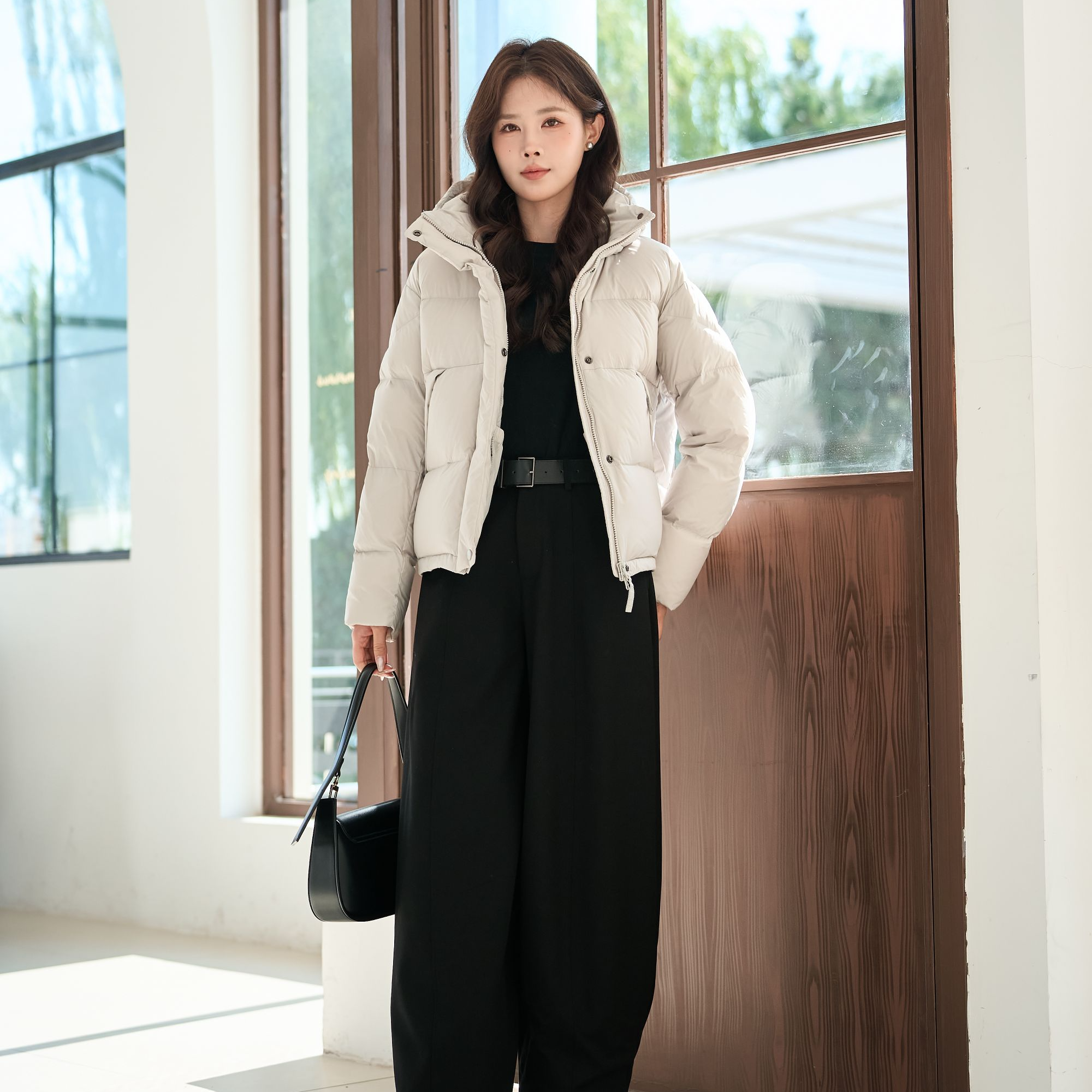 三千营2025年冬季新款加厚女95白鸭绒时尚显瘦外套短款羽绒服71