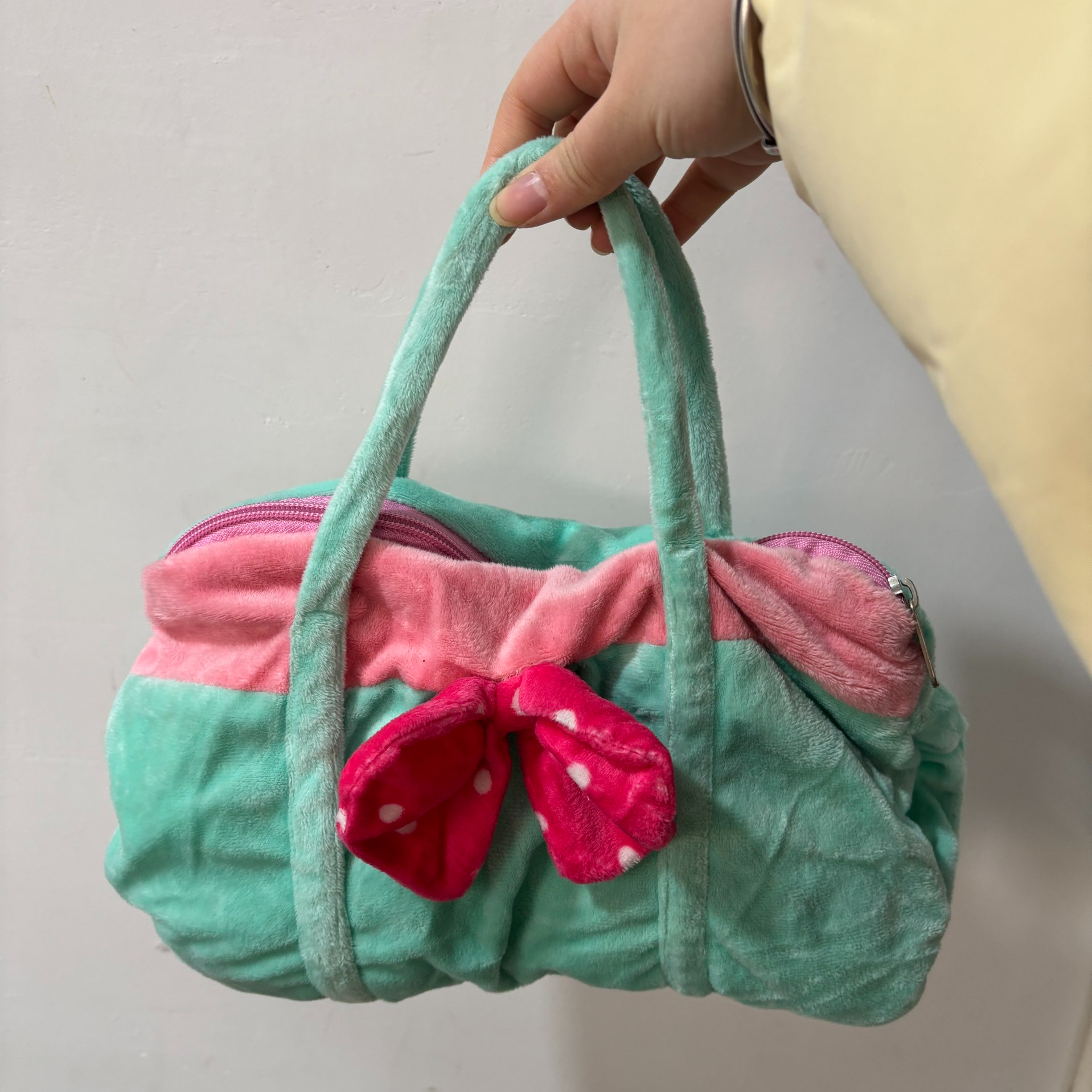 手提蝴蝶结暖手宝收纳袋