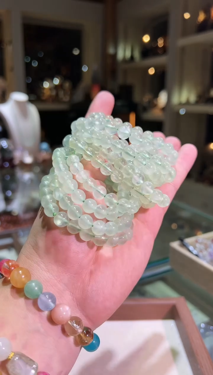 葡萄石未镶嵌手串8mm+葡萄石（多样性发一）