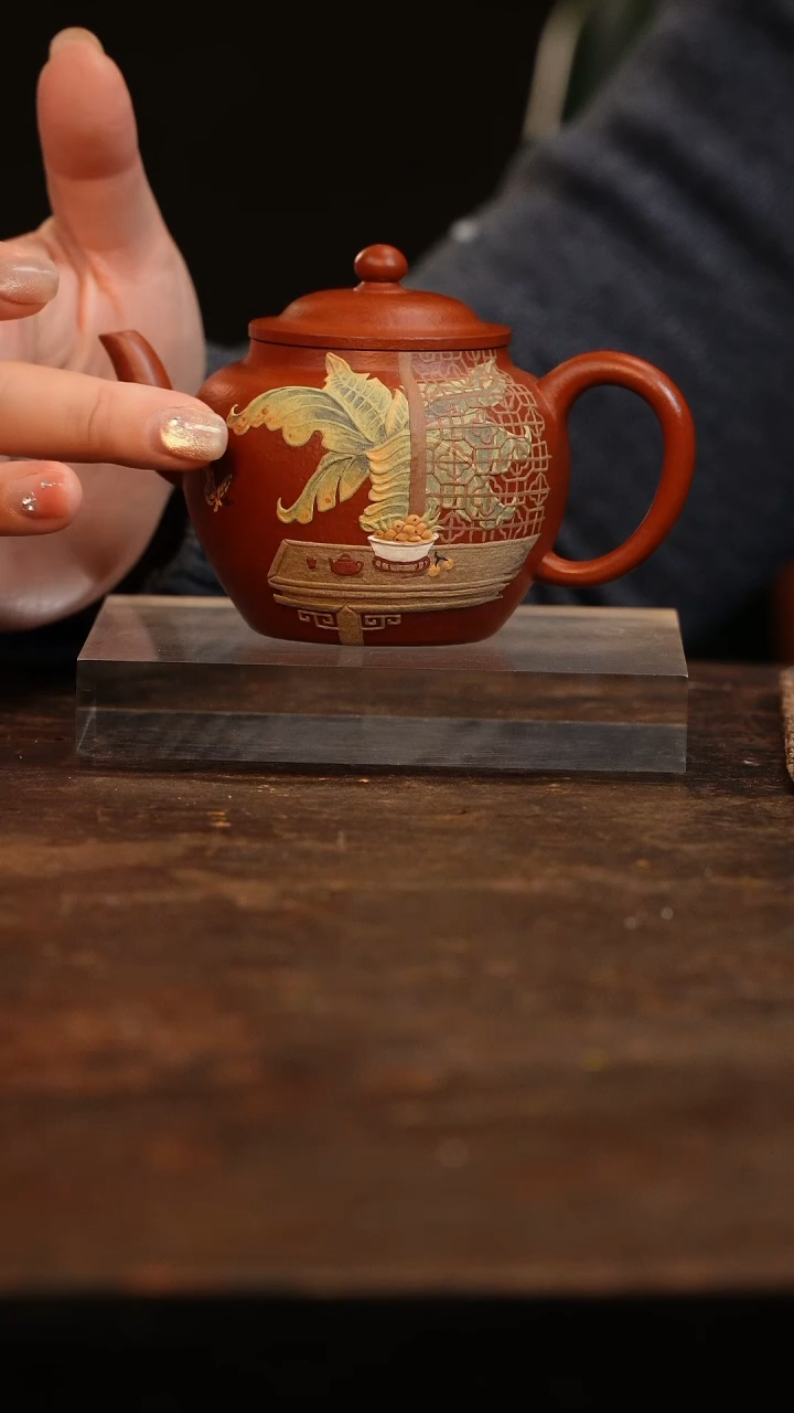 【闪购商品】紫砂茶壶夏菁/宫灯壶（芭蕉听雨）