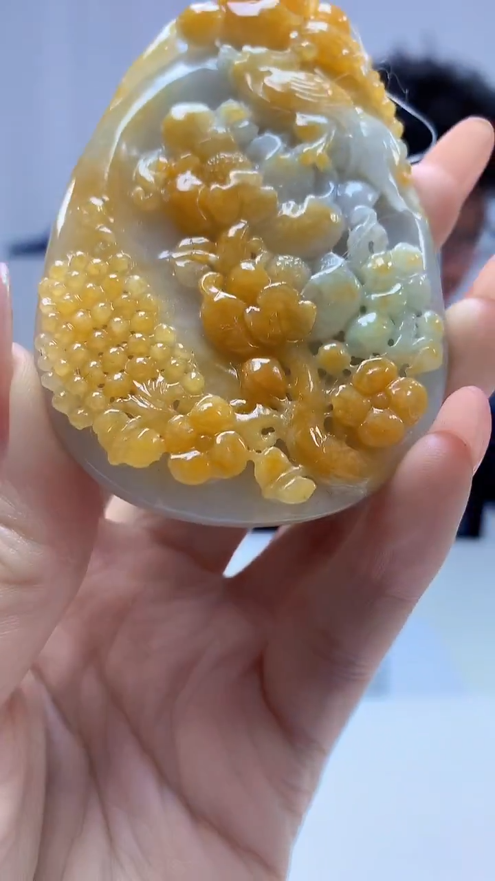 【闪购商品】定制翡翠未镶嵌4688DD-毛货挂件7