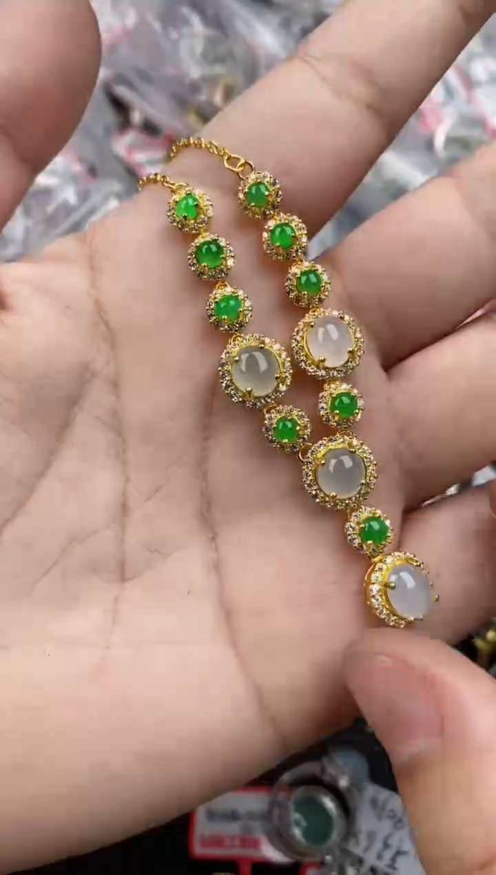 银S925镶嵌戒指翡翠1515   7