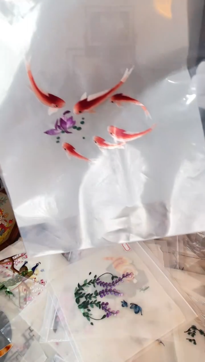 织绣纯手工苏绣双面绣绣布148