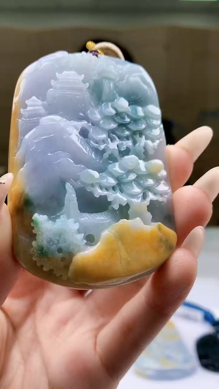 【闪购商品】定制翡翠未镶嵌4812ty-毛货挂件7