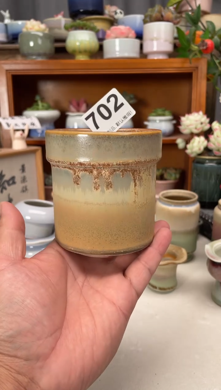 瓷片702知木花盆小芳