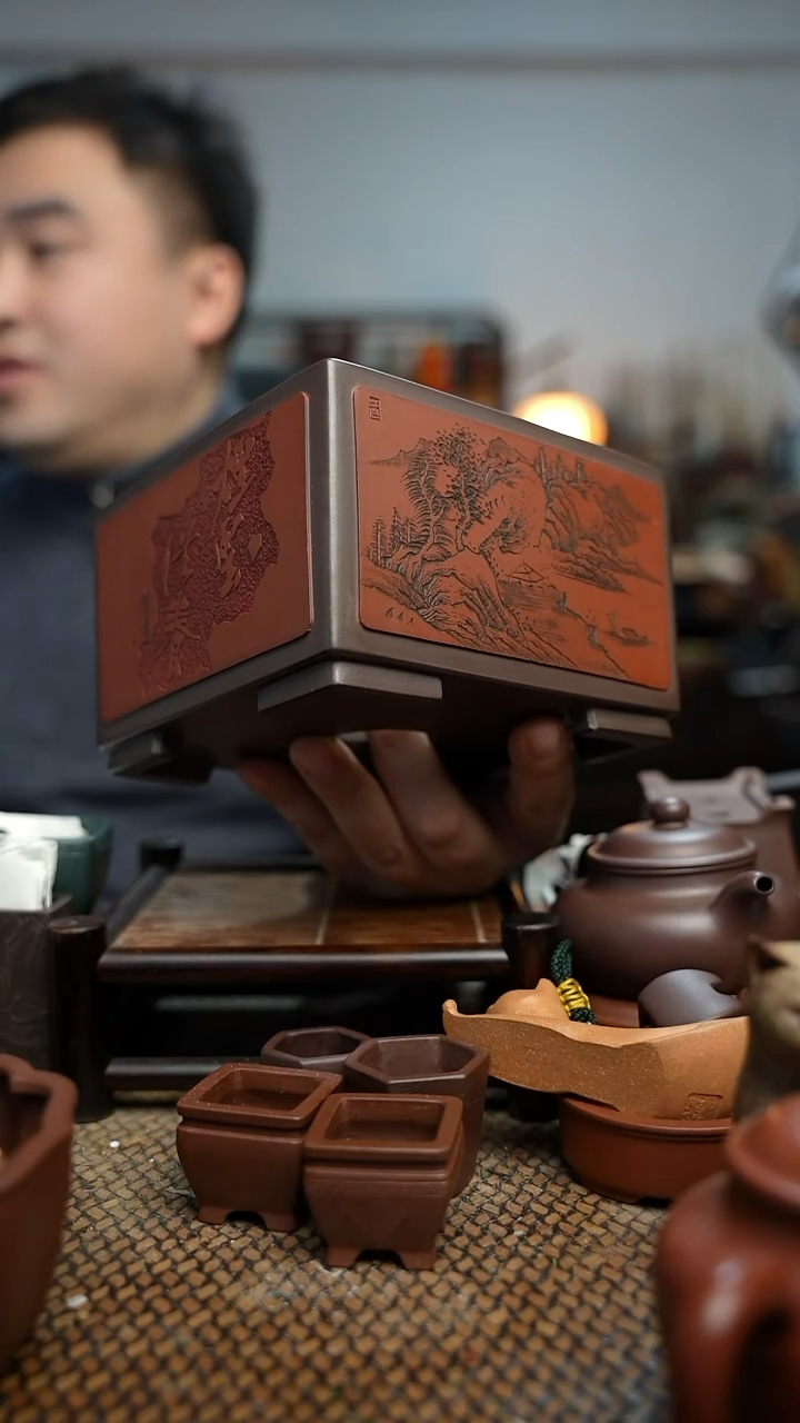 紫砂花盆一*一長木軒精品紫砂