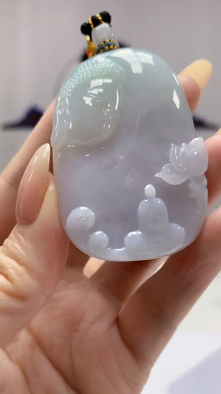 【闪购商品】定制翡翠未镶嵌5028DD-毛货挂件106