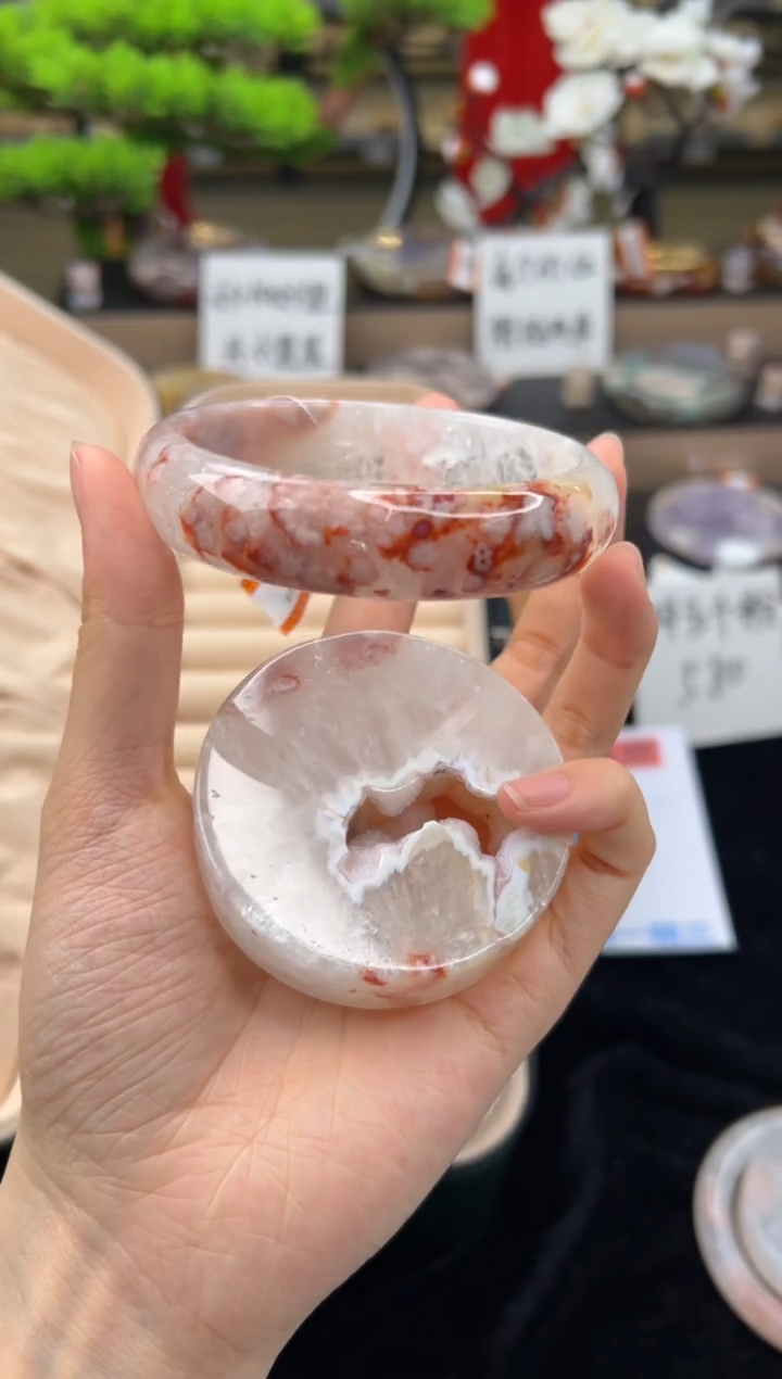 【闪购商品】石英质玉手镯未镶嵌63圈口（赠送镯心）62382