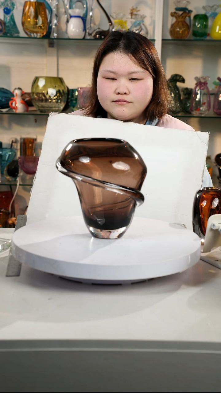 【闪购商品】琉璃【弘扬】高轻奢琉璃花器微瑕福利高21