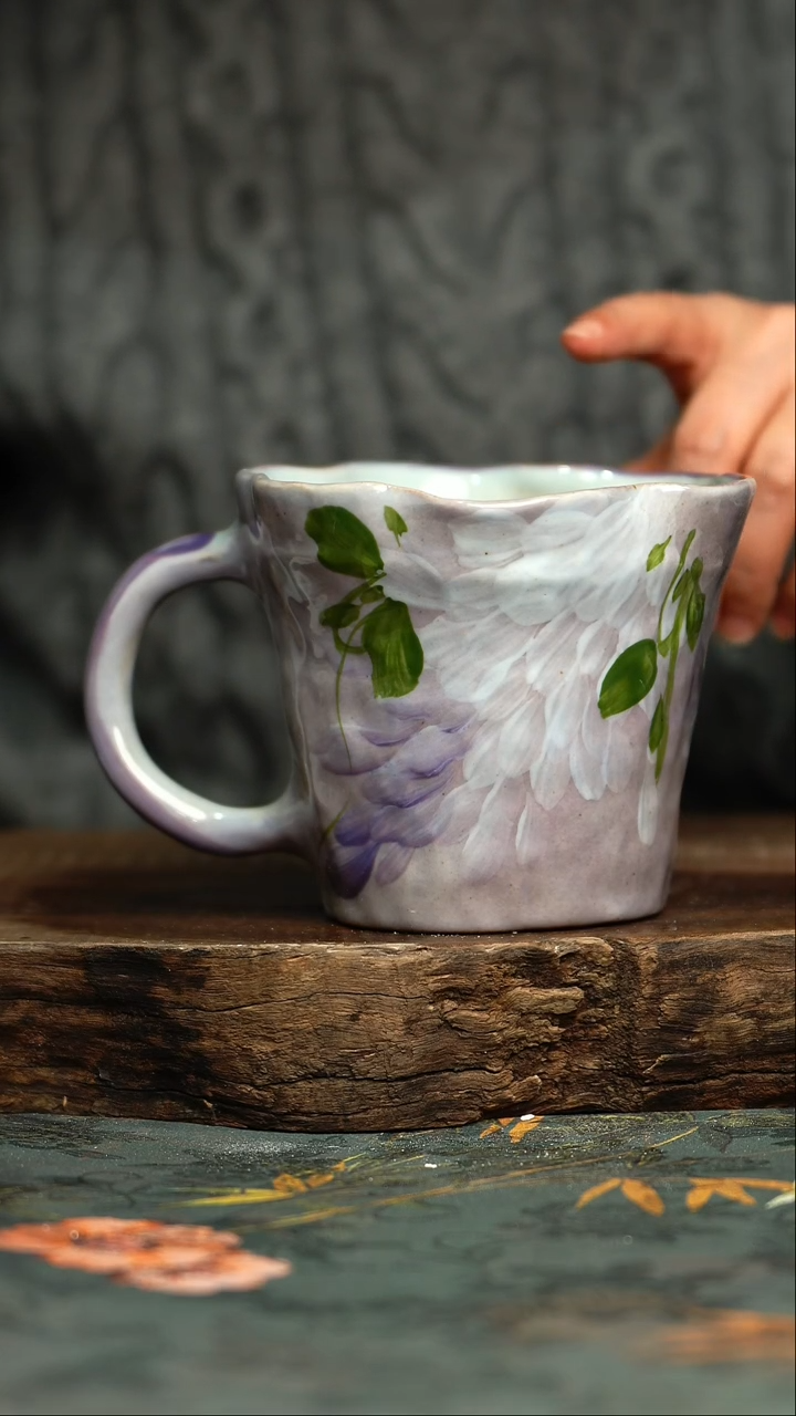 【闪购商品】杯釉下彩手工手绘同款陶器