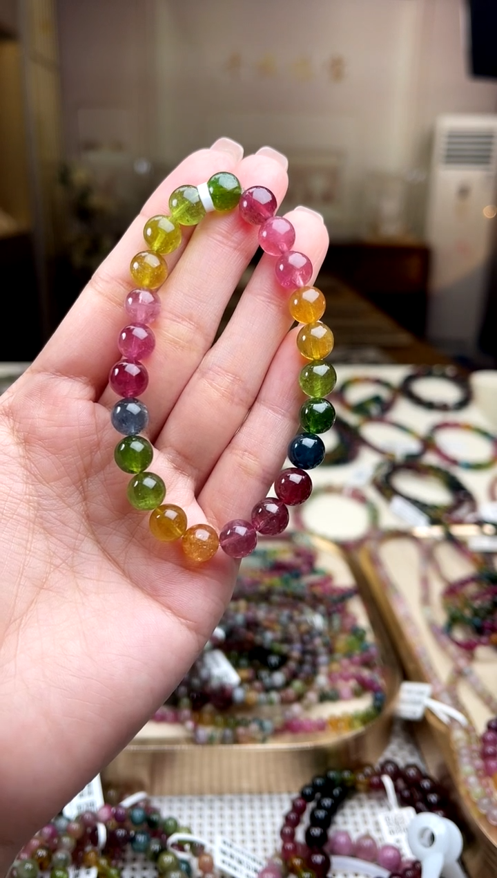 【闪购商品】/未镶嵌碧玺8mm+碧玺单圈多样性发货