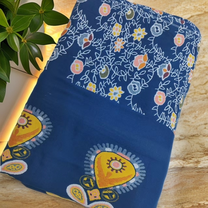 220*240cm六层纯棉纱布毯凤求凰