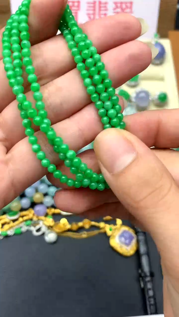 未镶嵌手串翡翠371-中国好珍宝