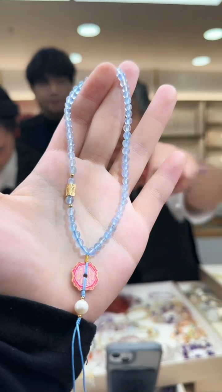 【闪购商品】海蓝宝石颈饰银S925镶嵌挂件库存有限 售完即止