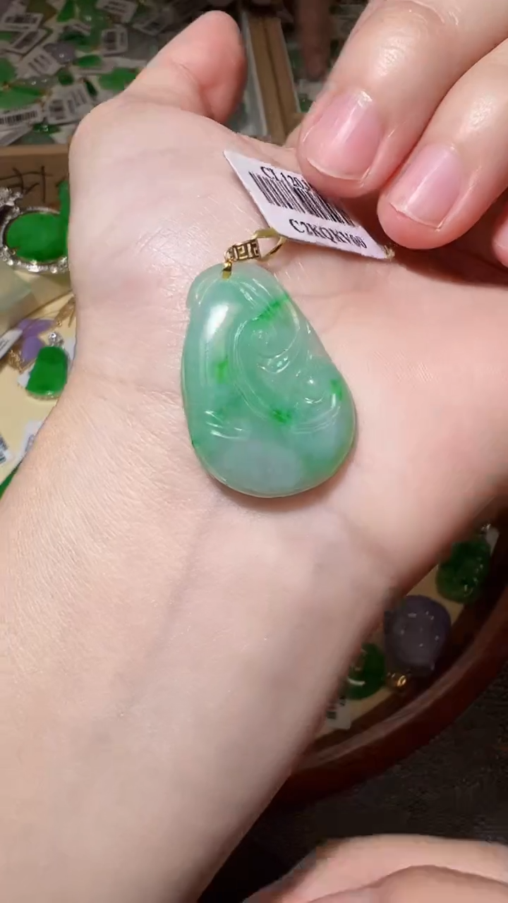 【闪购商品】翡翠颈饰18K金镶嵌我