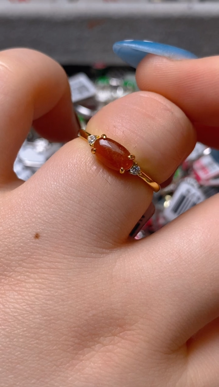 银S925镶嵌戒指翡翠百内无证书