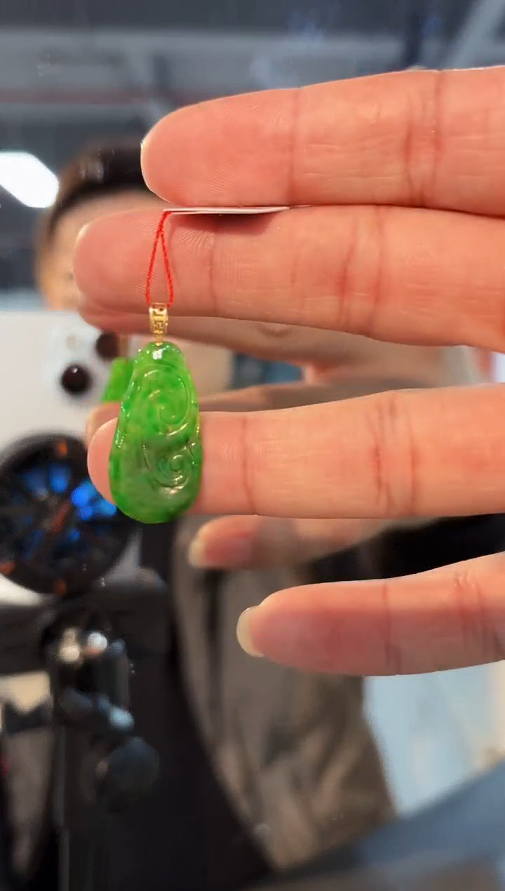 【闪购商品】翡翠颈饰18K金镶嵌缅料A货/支持复检/一件