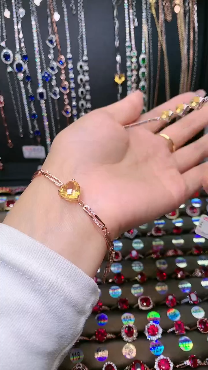 【闪购商品】水晶手链银S925镶嵌玫瑰金