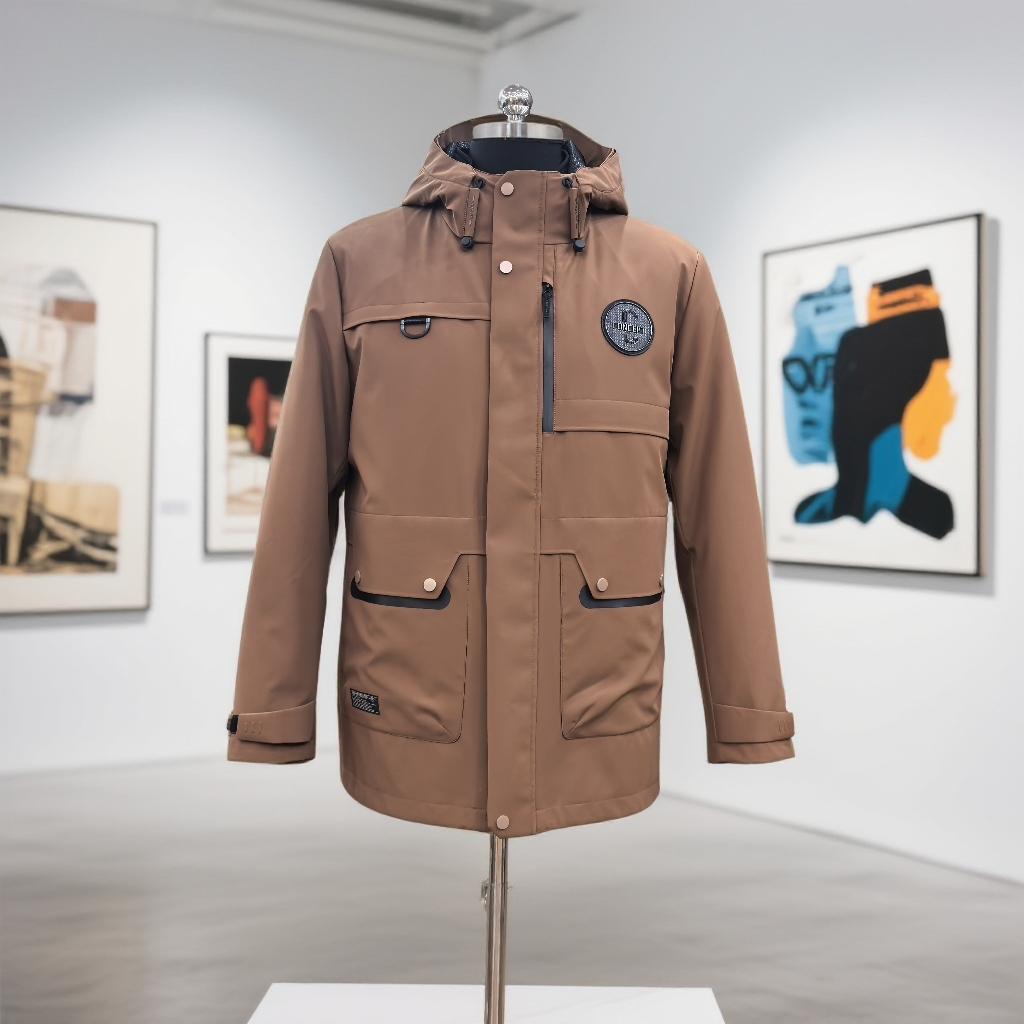 《盛鑫服饰》33916男士高端品质工装户外休闲派克服貂内胆可拆卸