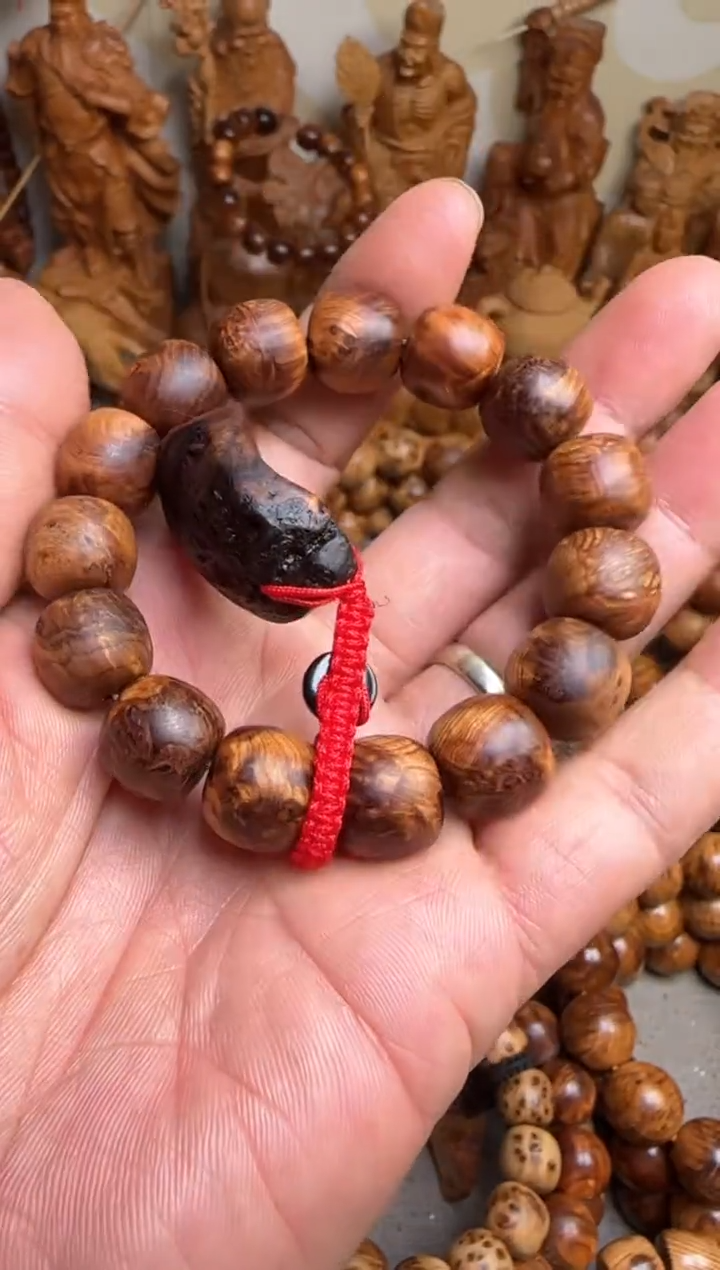 【闪购商品】柏木手串/手链太行崖柏13*14碳化黑金刚陈化雪花瘤