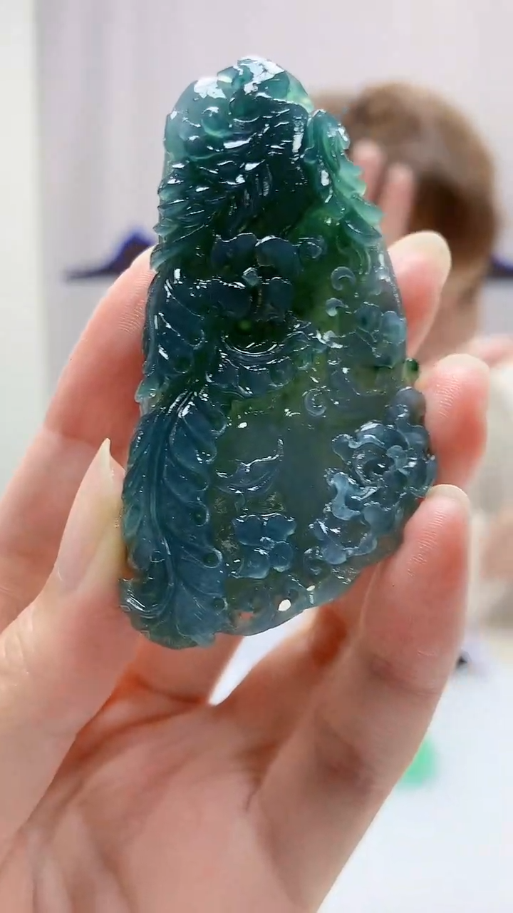 定制翡翠未镶嵌4868zm-毛货挂件159