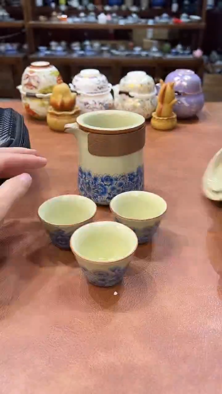 真的很便宜会开片的旅行茶具