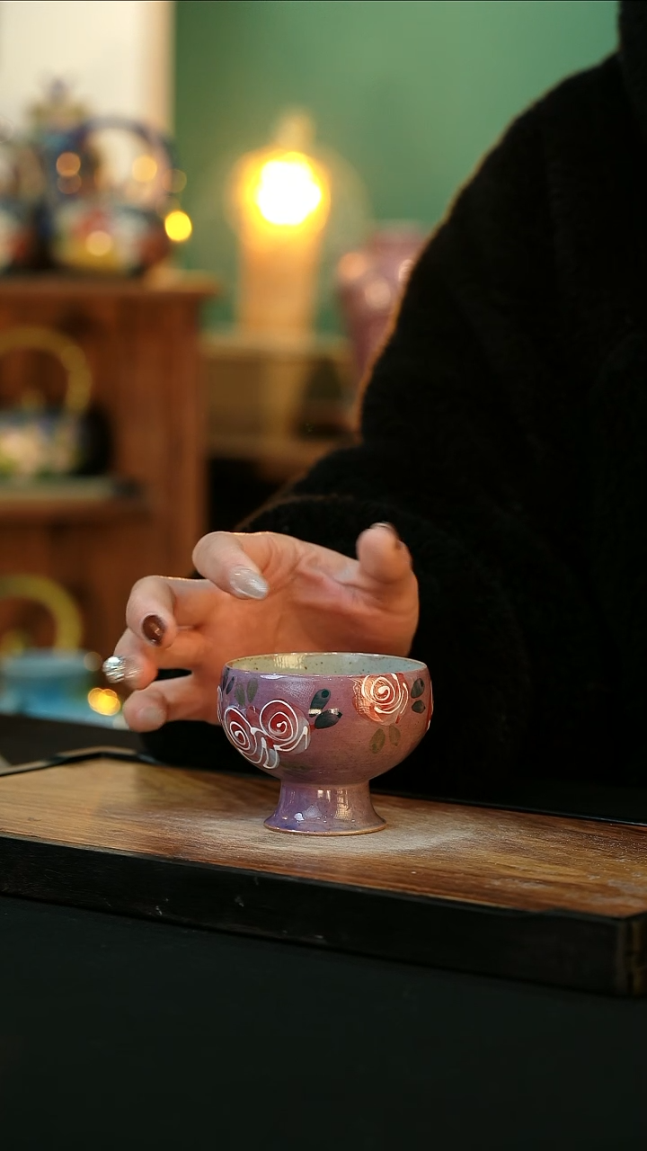 【闪购商品】杯手绘心瓷陶瓷 浮力